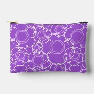 Pochette À Accessoires Matrice florale abstraite (violet) Beaux-arts
