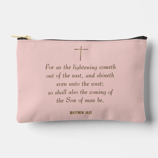 Pochette À Accessoires MATTHEW 24:27 «Car comme l'éclair vient…» (Recto)