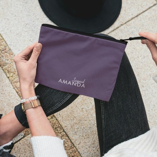 Pochette À Accessoires Mauve moderne Purple minimal Neutre Maid of Honor