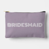 Pochette À Accessoires Mauve Typographie moderne Bridesmaid (Recto)