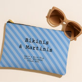 Pochette À Accessoires Mediterranean Blue Striped Bridesmaid Bachelorette