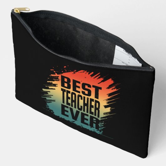 POCHETTE À ACCESSOIRES MEILLEUR ENSEIGNANT JAMAIS (Ouvrir)
