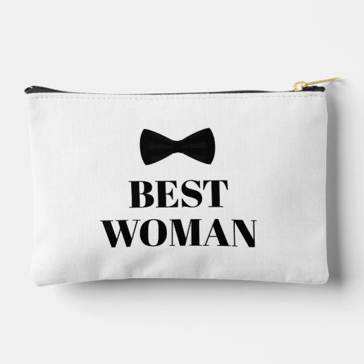 Pochette À Accessoires meilleure femme noir cravate arc mariage élégant (Verso)