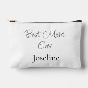 Pochette À Accessoires Meilleure maman jamais nom simple minimaliste élég
