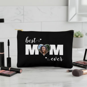 Pochette À Accessoires Meilleure Maman Jamais Photo de Coeur Fête des Mèr