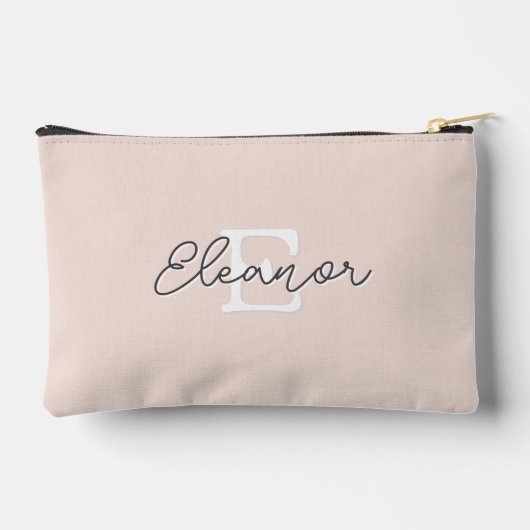 Pochette À Accessoires Meilleure maman jamais rose 3 Photos Monogrammé (Verso)