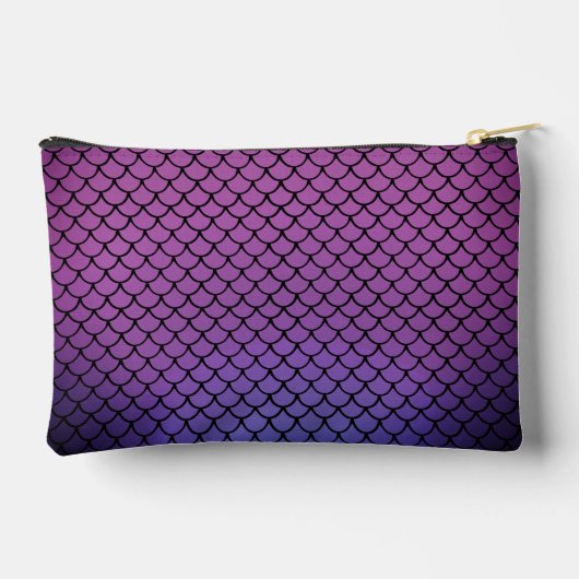 Pochette À Accessoires Mélange Purple Ombre Gradient Fume Échelles Monogr (Verso)