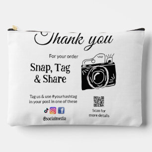Pochette À Accessoires Merci snap tag partager caméra multimédia ajouter