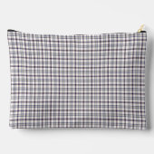 Pochette À Accessoires Merino White and Blue Zodiac Plaid (Verso)