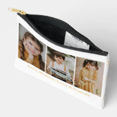Pochette À Accessoires Merry Christmas 3 Photo Collage Gold (Ouvrir)