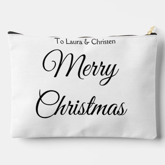 Pochette À Accessoires Merry Christmas add name text custom family gift (Verso)
