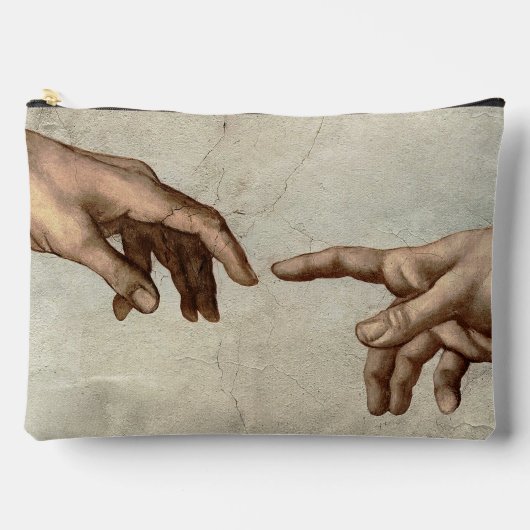 Pochette À Accessoires Michaelangelo mains création adam dieu (Recto)