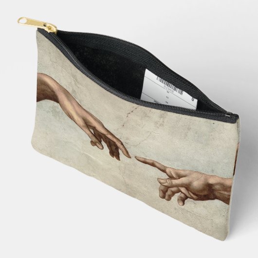 Pochette À Accessoires Michaelangelo mains création adam dieu (Ouvrir)