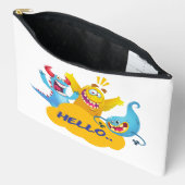 Pochette À Accessoires mignon monstre dit bonjour (Ouvrir)