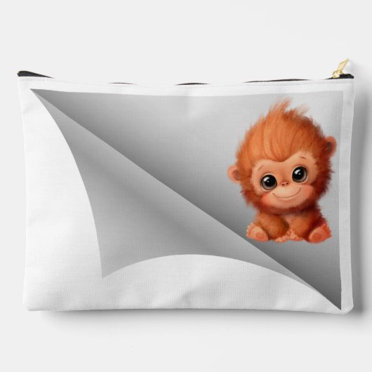 Pochette À Accessoires mignon singe sous le patch (Verso)