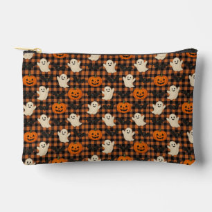 Pochette À Accessoires Mignonne, en vichy halloween fantôme chauves-souri