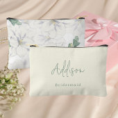 Pochette À Accessoires Mini moderne Nom personnalisé Script Bridesmaid