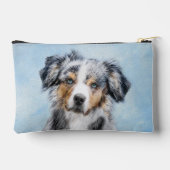 Pochette À Accessoires Miniature American Shepherd Peinture MAS Chien Art (Verso)
