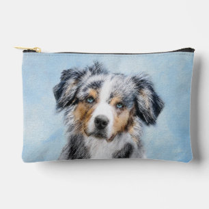 Pochette À Accessoires Miniature American Shepherd Peinture MAS Chien Art