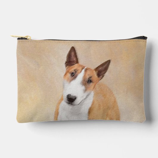 Pochette À Accessoires Miniature Bull Terrier Peinture Chien Art original (Recto)