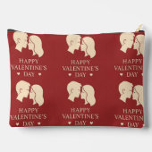 Pochette À Accessoires Minimal Couple Silhouette Romantic Valentines Zip (Verso)