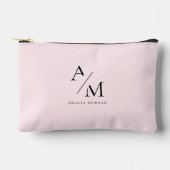 Pochette À Accessoires Minimal Pastel rose initial et personnalisé (Recto)