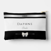 Pochette À Accessoires Minimalist Bride Gift | Elegant Typography Makeup (Verso)