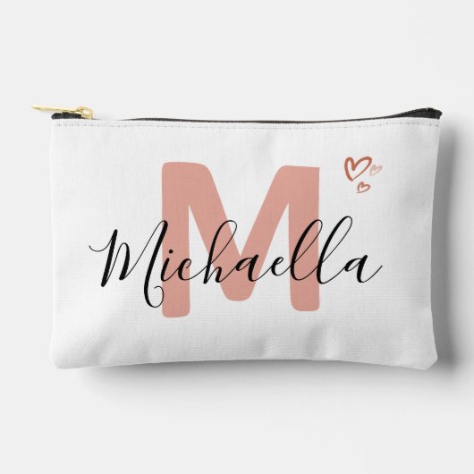 Pochette À Accessoires Minimalist Monogram Name Girl's Script (Recto)