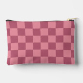 Pochette À Accessoires Minimalist Pink Checkerboard Pattern (Verso)