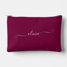 Minimaliste Classic Chic Personnalisé Rouge Bourgo