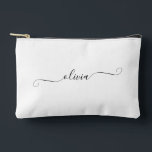 Pochette À Accessoires Minimaliste Moderne Écriture Ajouter Nom Personnal<br><div class="desc">Un pochette accessoire de style minimaliste chic. Peut être utilisé comme trousse de maquillage. Excellent accessoire pour voyager. Cadeau parfait pour demoiselle d'honneur,  amis et famille.</div>