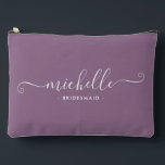 Pochette À Accessoires Minuscule sirène violet domestique personnalisée<br><div class="desc">Voici notre chic minimaliste Wisteria Purple Personnalisé Bridesmaid Accessory Pouch, un cadeau élégant et polyvalent conçu pour célébrer vos demoiselles d'honneur dans l'élégance. Cette poche accessoire est l'exemple du chic moderne, parfait pour toutes les occasions, des propositions de demoiselle d'honneur aux douches nuptiales. Conçu dans un style minimaliste, ce pochette...</div>