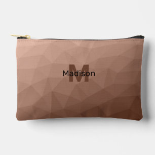 Pochette À Accessoires Mocha Brown motif de maillage géométrique Monogram