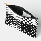 Pochette À Accessoires Mode Noir Blanc Motif à Points Style Design (Ouvrir)