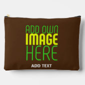 POCHETTE À ACCESSOIRES MODÈLE DE TEXTE D'IMAGE BROWN SIMPLE MODERNE (Recto)