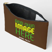 POCHETTE À ACCESSOIRES MODÈLE DE TEXTE D'IMAGE BROWN SIMPLE MODERNE (Ouvrir)