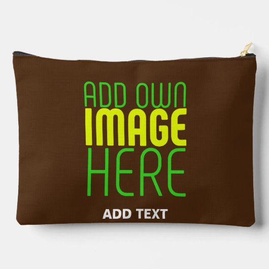 POCHETTE À ACCESSOIRES MODÈLE DE TEXTE D'IMAGE BROWN SIMPLE MODERNE (Verso)