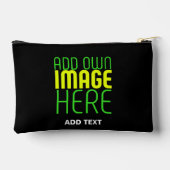 POCHETTE À ACCESSOIRES MODÈLE DE TEXTE D'IMAGE NOIRE SIMPLE ET MODERNE (Verso)