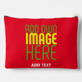 POCHETTE À ACCESSOIRES MODÈLE DE TEXTE D'IMAGE ROUGE SIMPLE MODERNE (Verso)