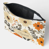 Pochette À Accessoires Modèle floral Boho personnalisé (Ouvrir)