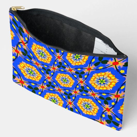 Pochette À Accessoires Modèle floral esthétique (Ouvrir)
