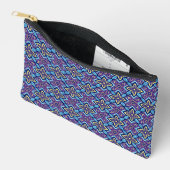Pochette À Accessoires Modèle floral géométrique Boho dynamique (Ouvrir)