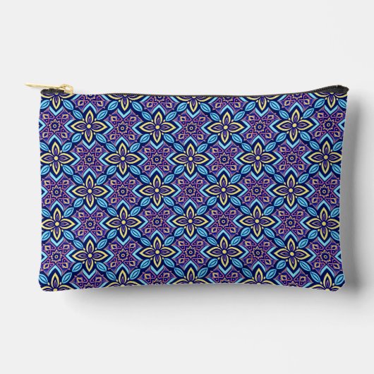Pochette À Accessoires Modèle floral géométrique Boho dynamique (Recto)
