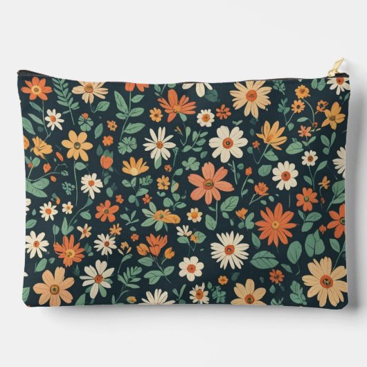 Pochette À Accessoires Modèle floral simple (Verso)