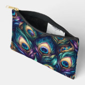 Pochette À Accessoires Modèle Peacock plume unique (Ouvrir)