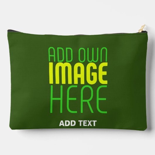 POCHETTE À ACCESSOIRES MODÈLE TEXTE D'IMAGE VERTE DE FORÊT ÉDITABLE MODER (Verso)