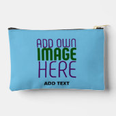 POCHETTE À ACCESSOIRES MODERN EDITABLE SWAG SKY BLUE IMAGE TEXT TEMPLATE (Verso)