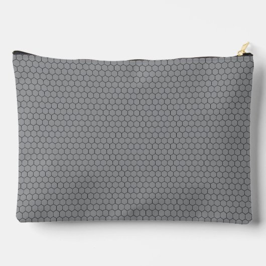 Pochette À Accessoires Modern Hexagonal Grid Geometric Pattern (Verso)