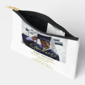 Pochette À Accessoires Modern Minimalist Photo and Script (Ouvrir)