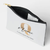 Pochette À Accessoires Modern Monogrammed Initial Q & Name Personalized (Ouvrir)